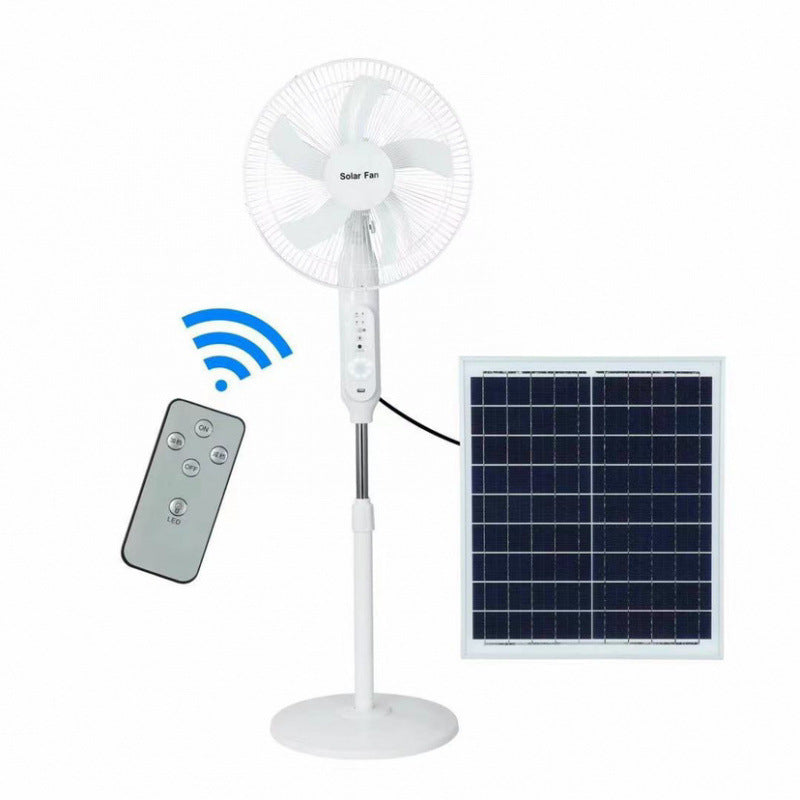 Unisex Solarbetrieben Standventilator mit verstellbarem Neigungswinkel und effizienten Lüfterblättern Karnz