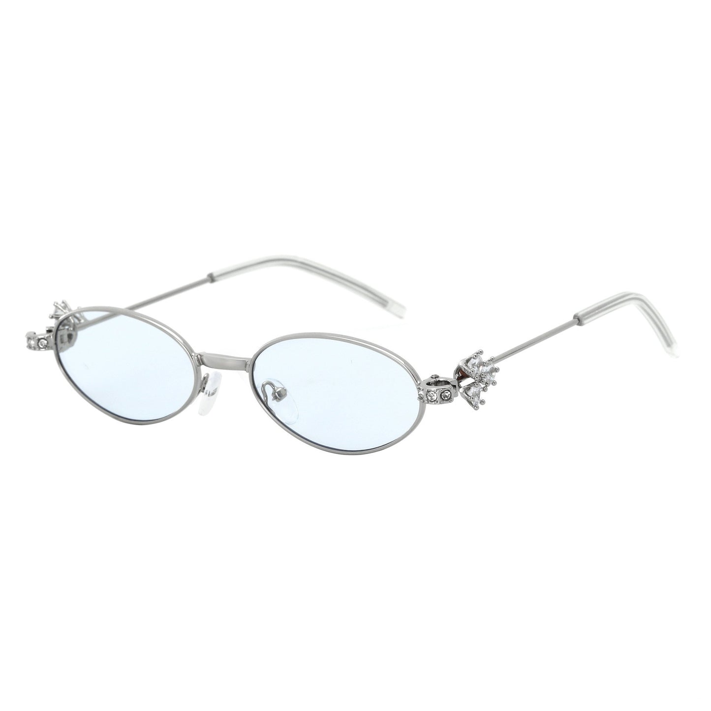 Damen Designer Sonnenbrille mit elegantem, verspiegeltem Rahmen und stilvollen Verzierungen Karnz