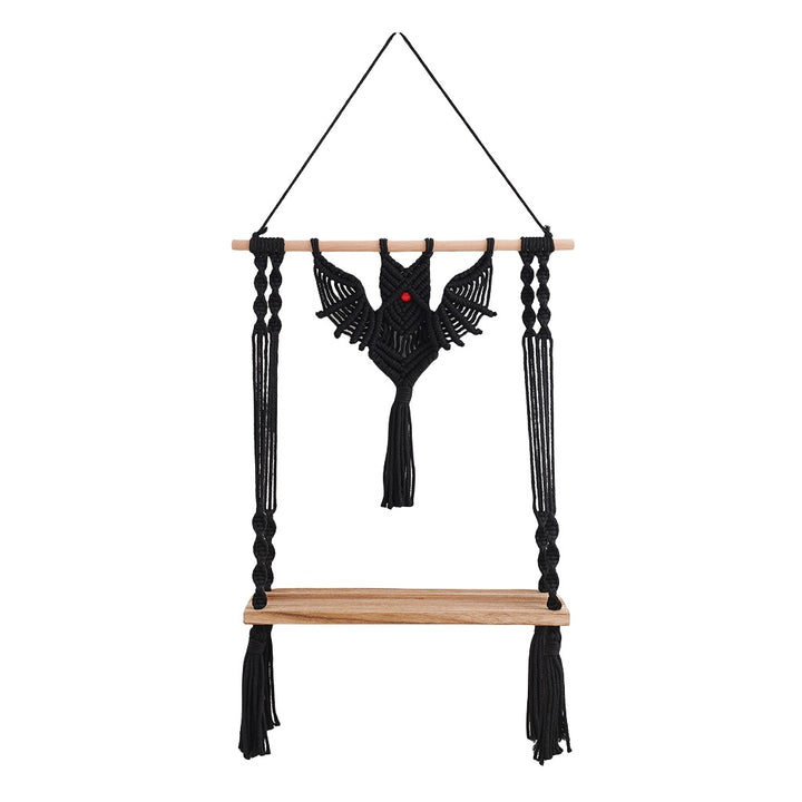 Macramé Wandregal mit bohemian Design Karnz