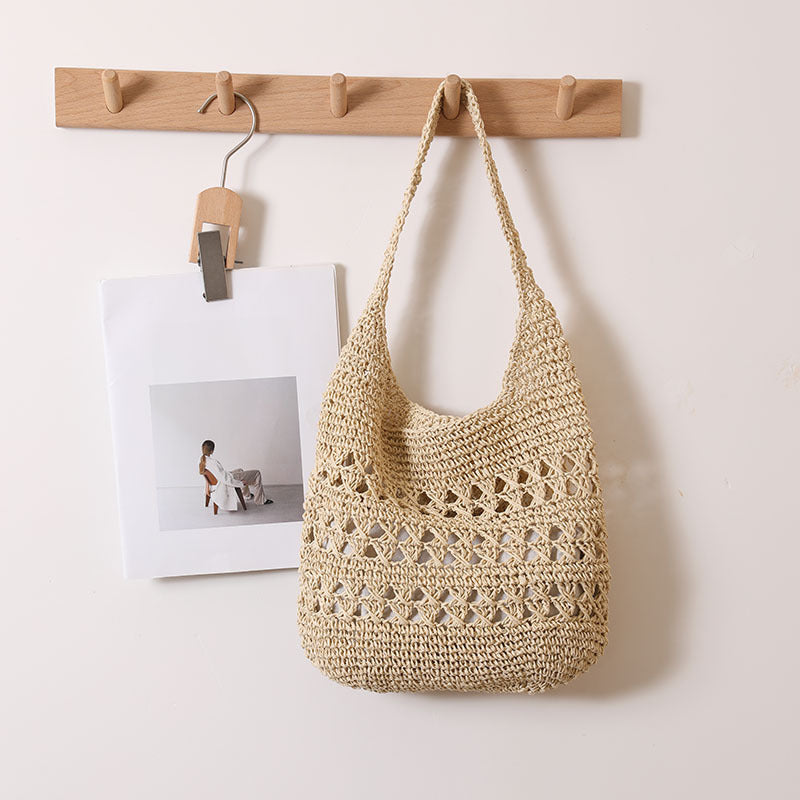 Damen Handgearbeitete Baumwolltasche mit schönem Häkelmuster Karnz