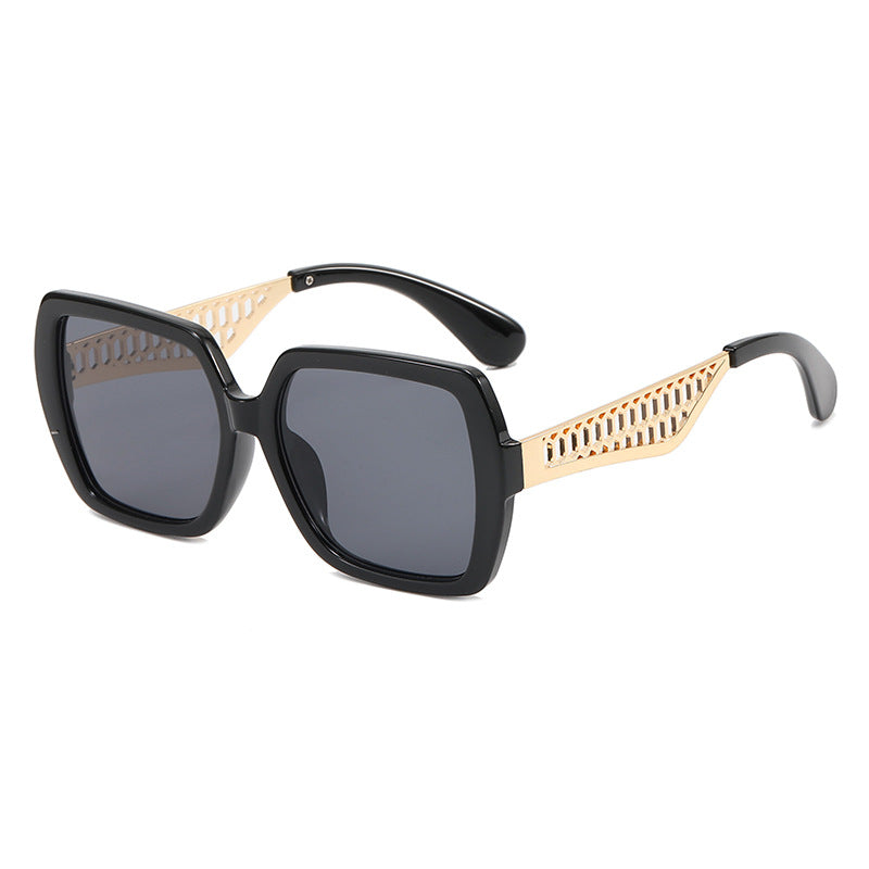 Damen Luxus-Sonnenbrille mit modischem Struktur-Rahmen Karnz