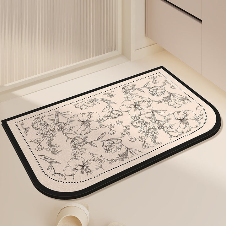 Florales Muster Memory-Schaum Badezimmermatte