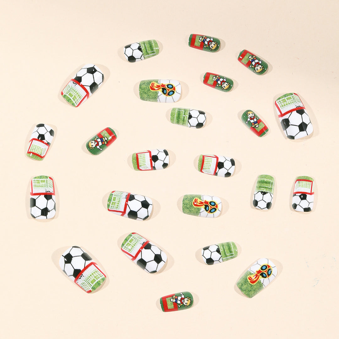 Fußball-Themen 3D Nagel Kunst Erweiterungen Karnz