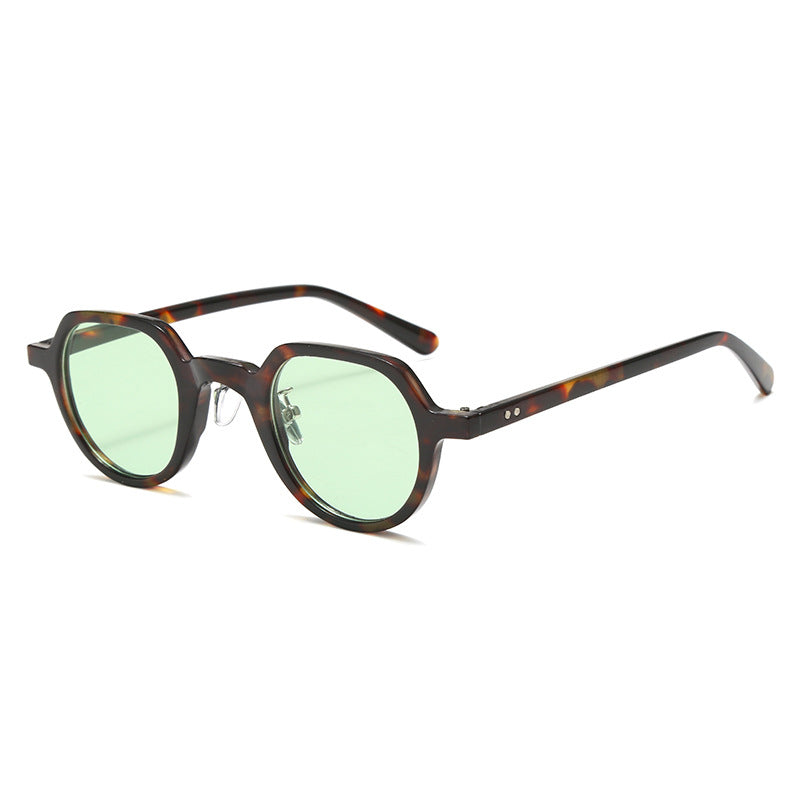 Damen runde Sonnenbrille mit modernem Kunststoffrahmen und UV-Schutz Karnz