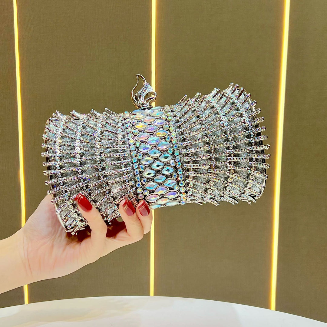 Dekorative Metallic Abend Clutch