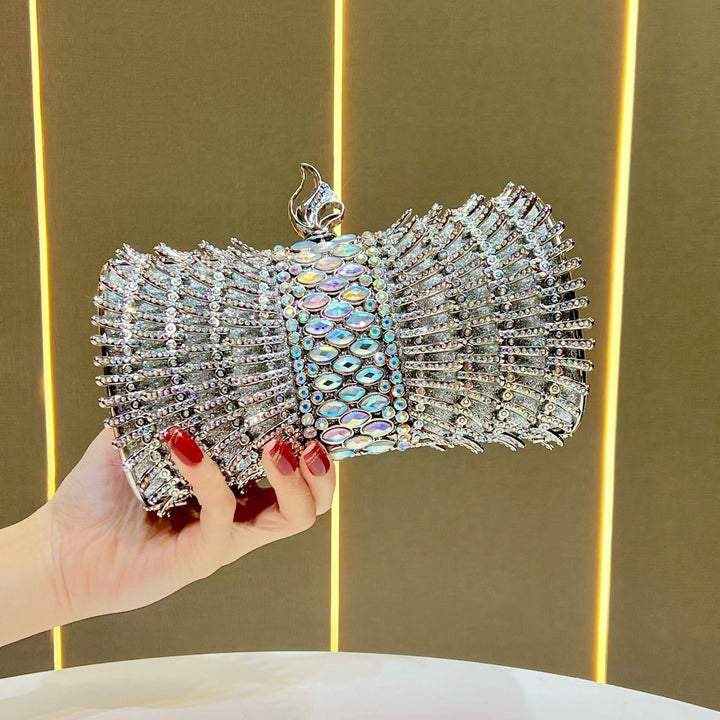 Dekorative Metallic Abend Clutch