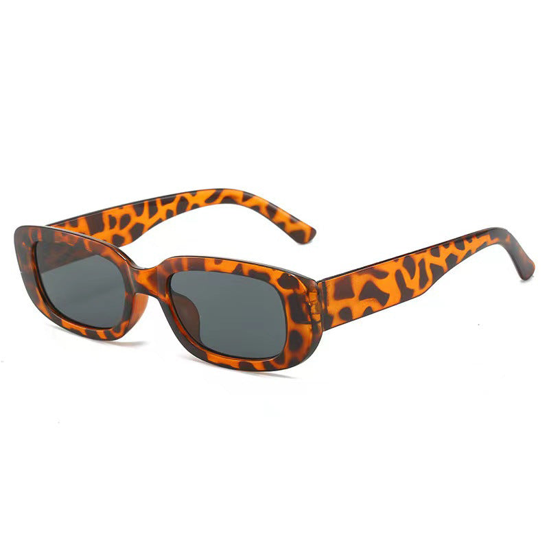 Damen Modische rechteckige Sonnenbrille mit verstellbaren Nasenstege Karnz