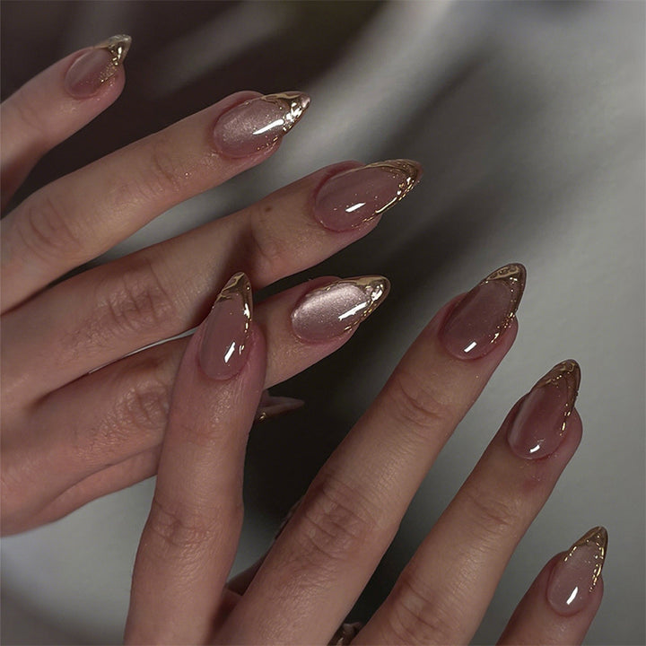 Elegantes Marmor-Effekt-Presse-Nagel-Set Karnz