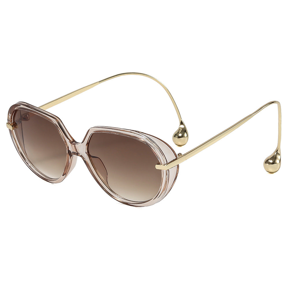 Damen Cat-Eye Sonnenbrille mit goldenen Akzenten und stylishem Rahmen Karnz