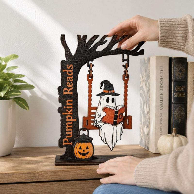 Verspielte Halloween-Geister- und Katzen-Dekoration Karnz
