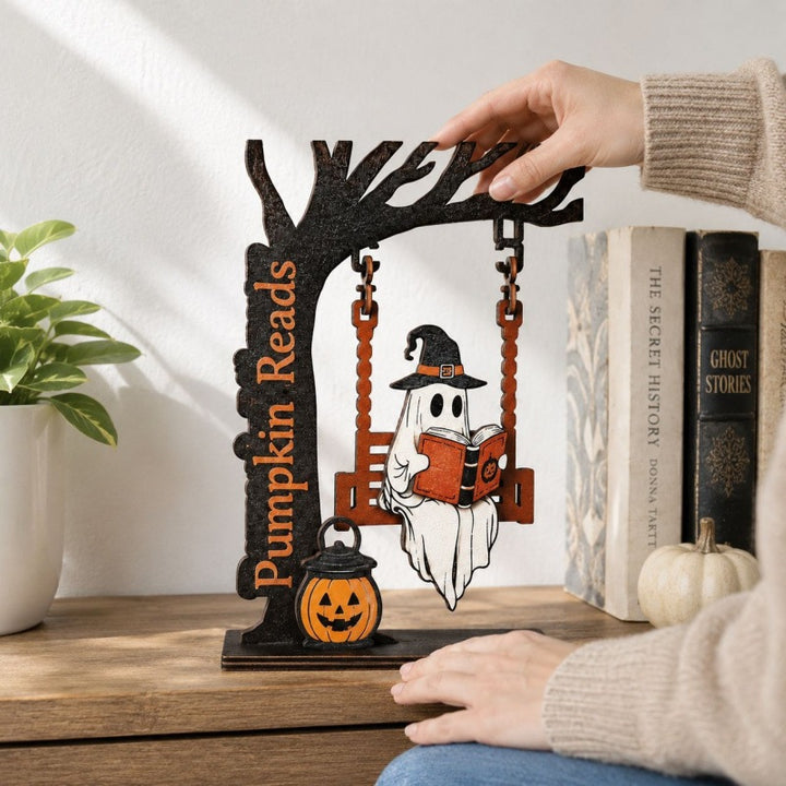 Verspielte Halloween-Geister- und Katzen-Dekoration Karnz
