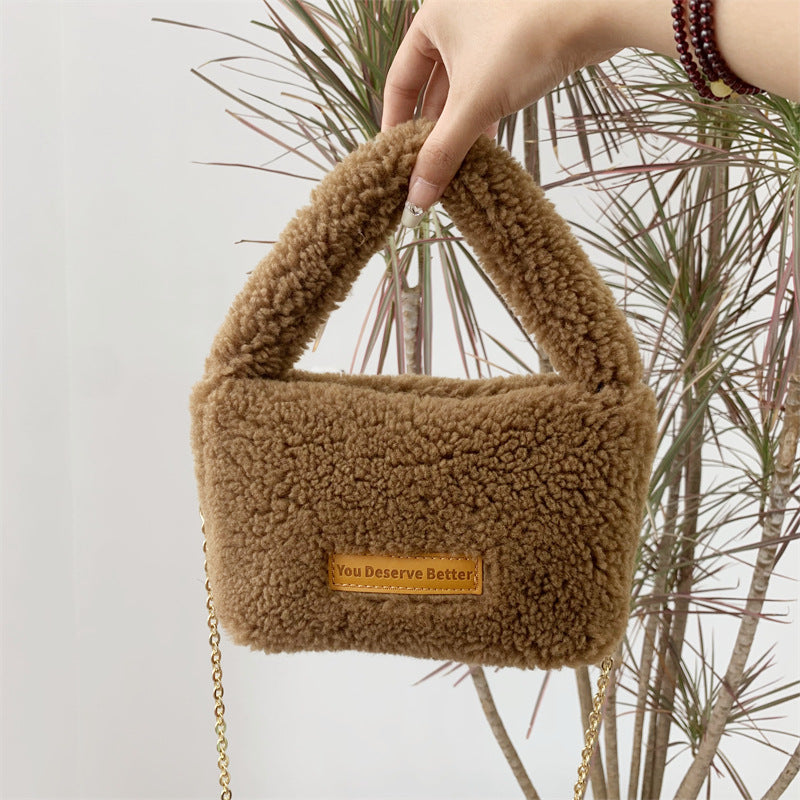 Faux-Fur-Handtasche