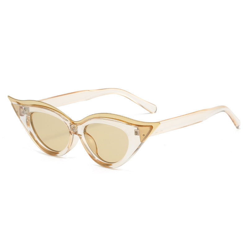 Damen Cat-Eye Sonnenbrille mit luxuriösen metallischen Akzenten Karnz