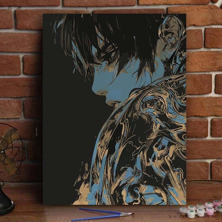 Abstrakte Kunst-Porträt-Leinwanddruck Karnz