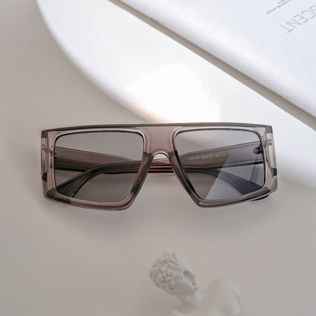 Damen oversized geometrische Sonnenbrille Karnz