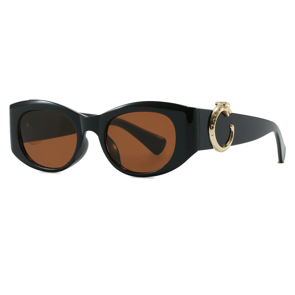 Damen elegante Cat-Eye Sonnenbrille mit goldenen Details Karnz