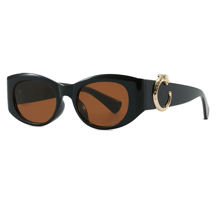 Damen elegante Cat-Eye Sonnenbrille mit goldenen Details Karnz