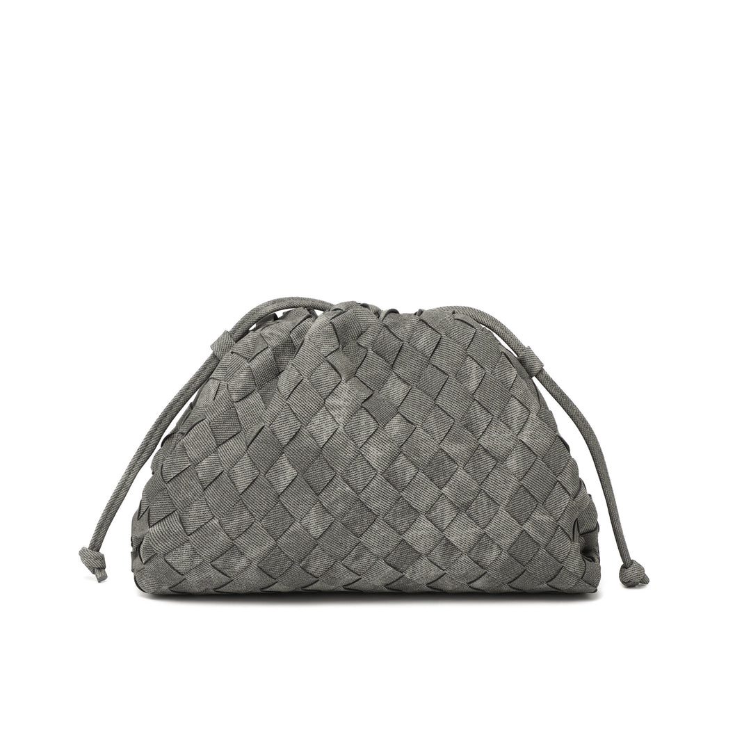 Elegante Gewebte Leder Eimer Tasche Karnz