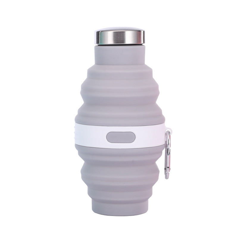 Damen faltbare Silikon Trinkflasche mit Karabiner Karnz