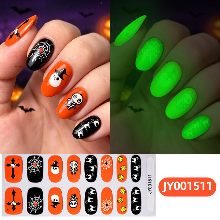 Leuchtende Halloween-Nagelkunst-Sticker