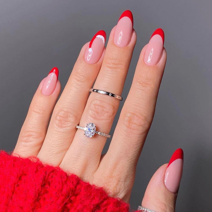 Chic French Tip Nagelkunst Set Karnz