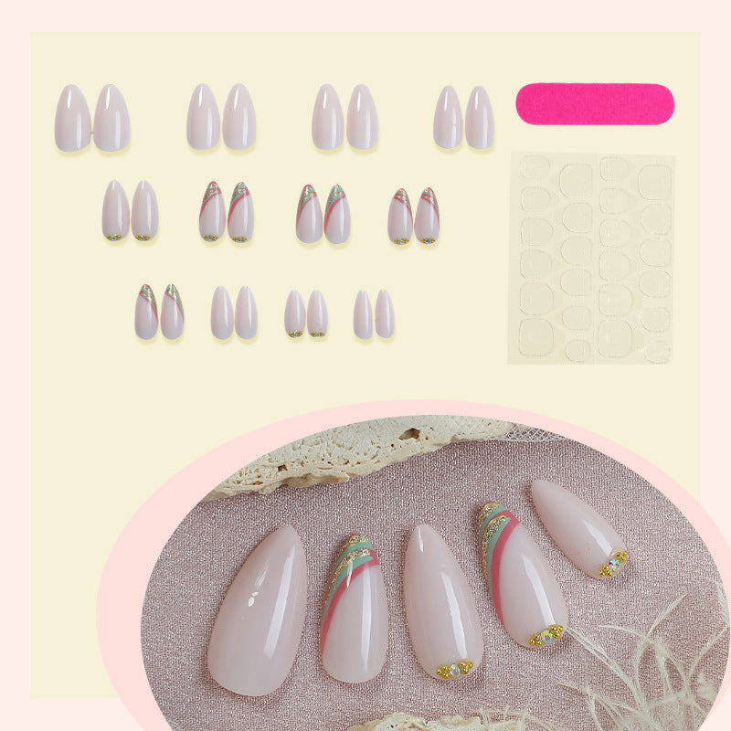 Elegantes Press-On-Nail-Set mit floralem Design Karnz