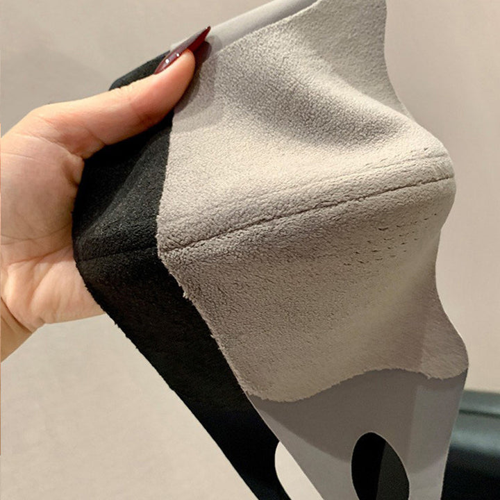 Ultra-weiche fleecegefütterte konturierte Gesichtsmaske mit atmungsaktiven Ohrschlaufen Karnz