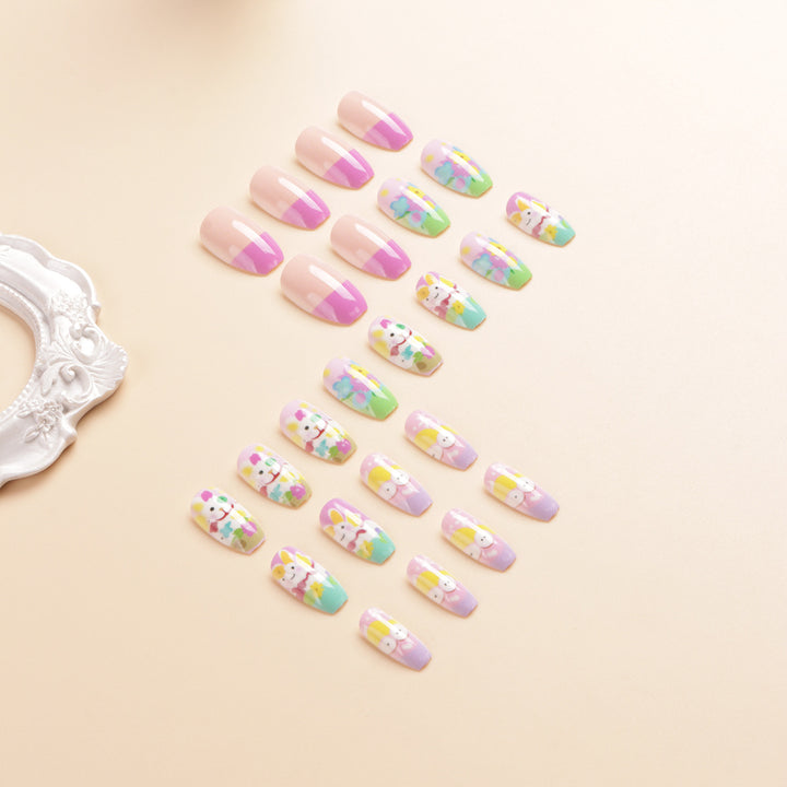 Künstlerische Frühlings-Thema Press-On Nagelkunst Karnz
