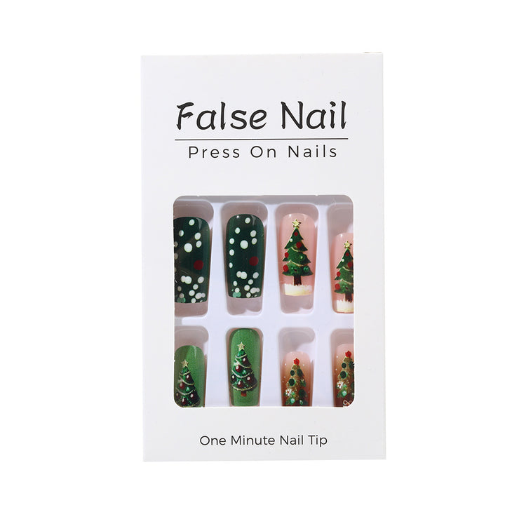 Kunstnägel im festlichen Weihnachtsdesign Karnz