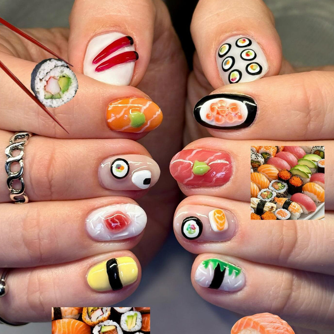 Kunstvolle Nagelkunst Im Sushi-Design Karnz