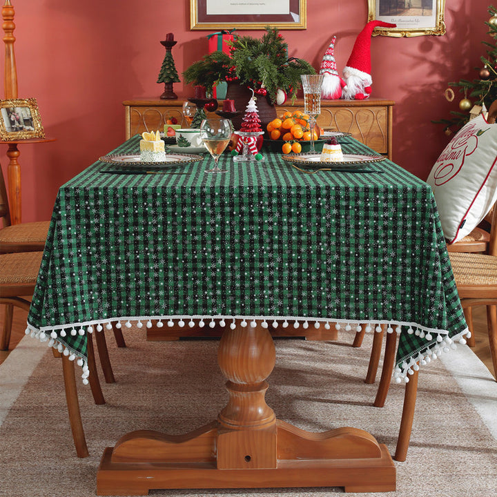 Festliches Karierte Tischdecke