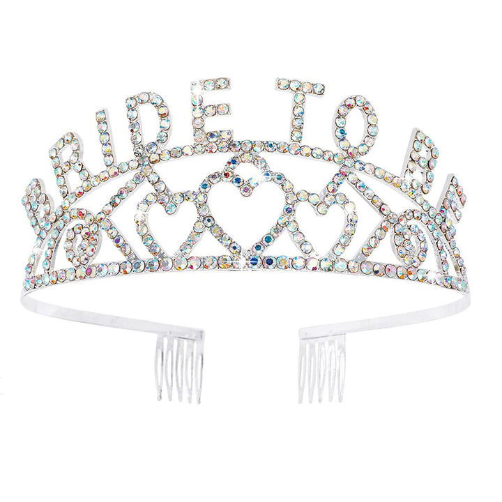 Damen Glitzernde Tiara mit Herzmotiven Karnz