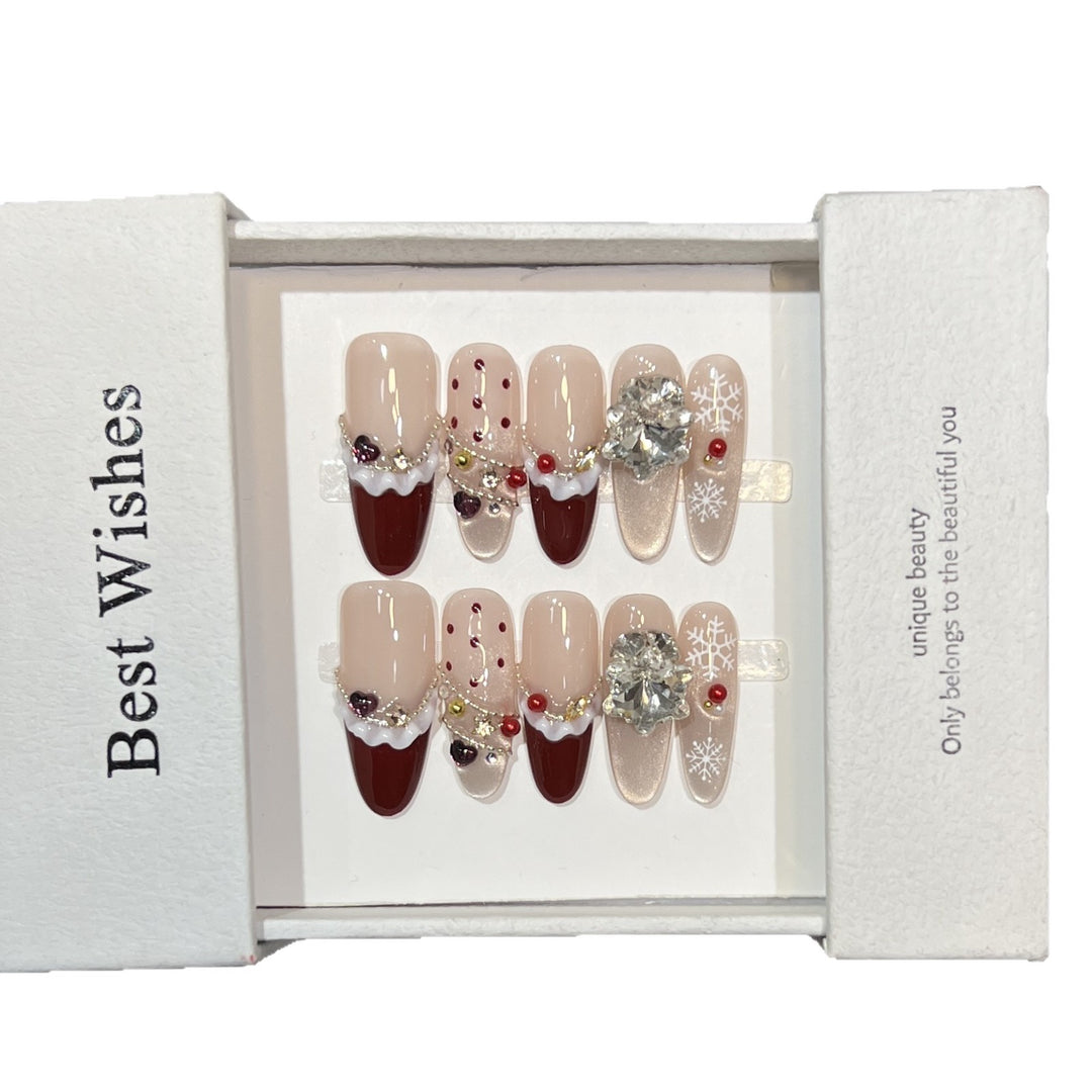 Festliches Nagelkunst-Set zum Aufkleben Karnz