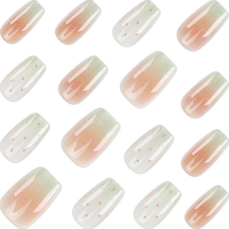 Elegante quadratische Gel Press-On Nägel Karnz