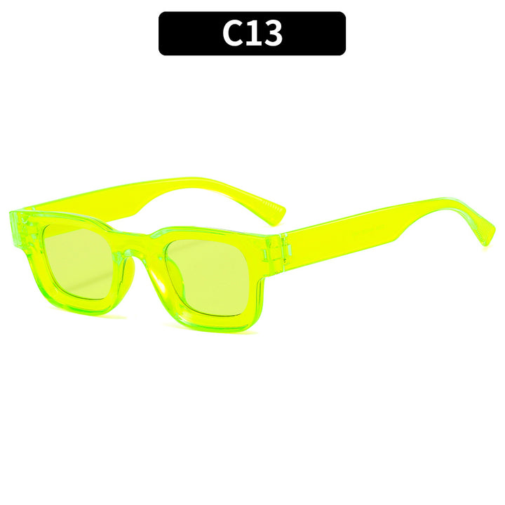Geometrische transparente Rahmensonnenbrille