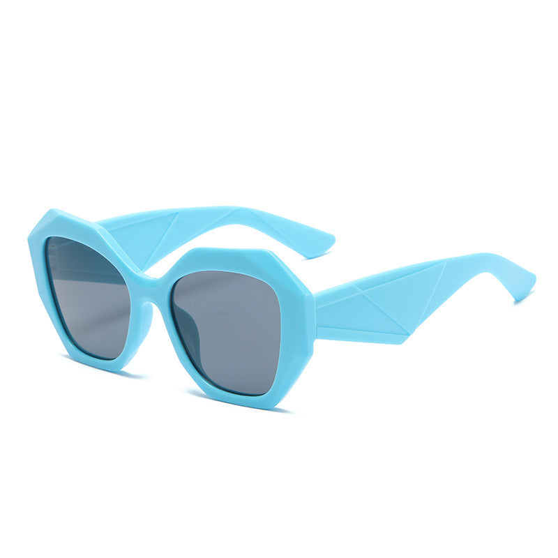 Damen außergewöhnliche polygonale Sonnenbrille Karnz