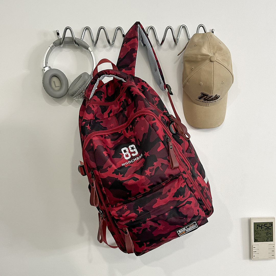 Vielseitiger Camouflage-Rucksack mit Multi-Taschen-Design Karnz