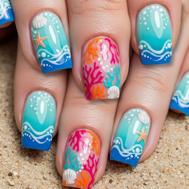 Ozean-inspirierte Nail Art Dekorationsset Karnz