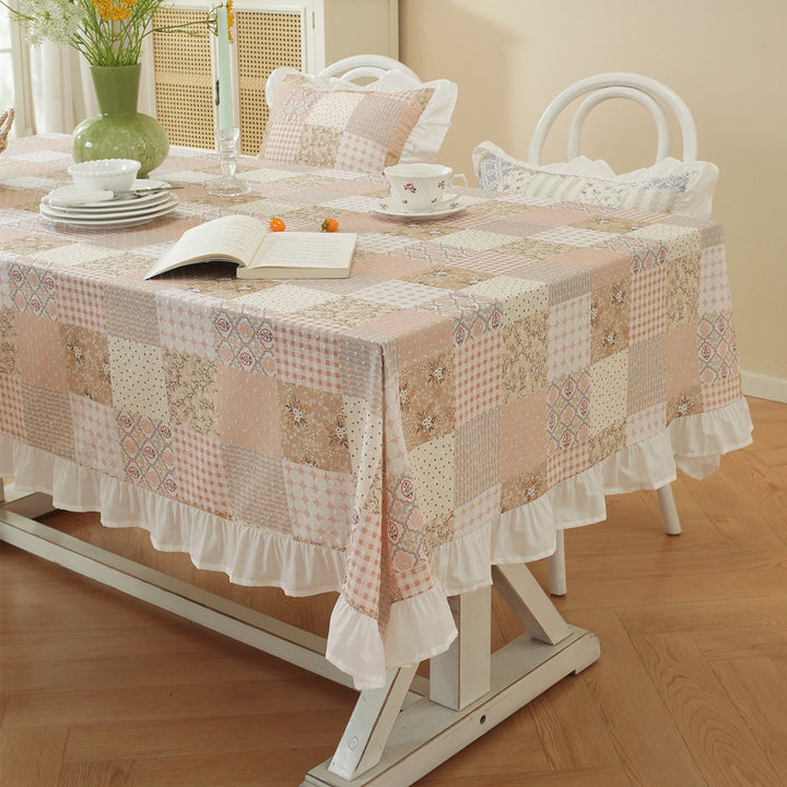 Vintage-Patchwork-Tischdecke