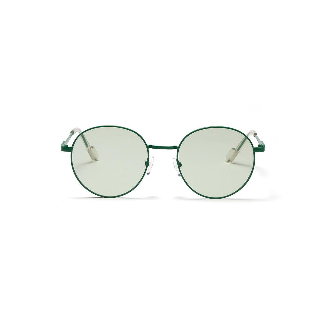 Damen runde Sonnenbrille mit luxuriösem Metallrahmen und UV-Schutz Karnz