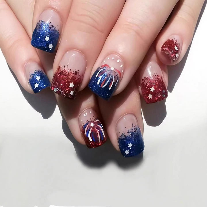 Patriotische Gel-Nagelkunstverlängerungen Karnz