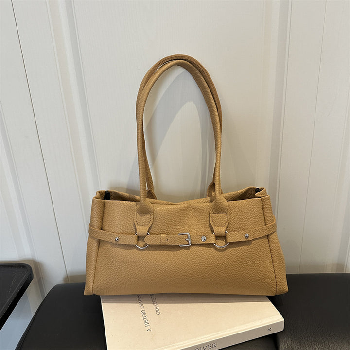 Strukturierte Leder-Handtasche