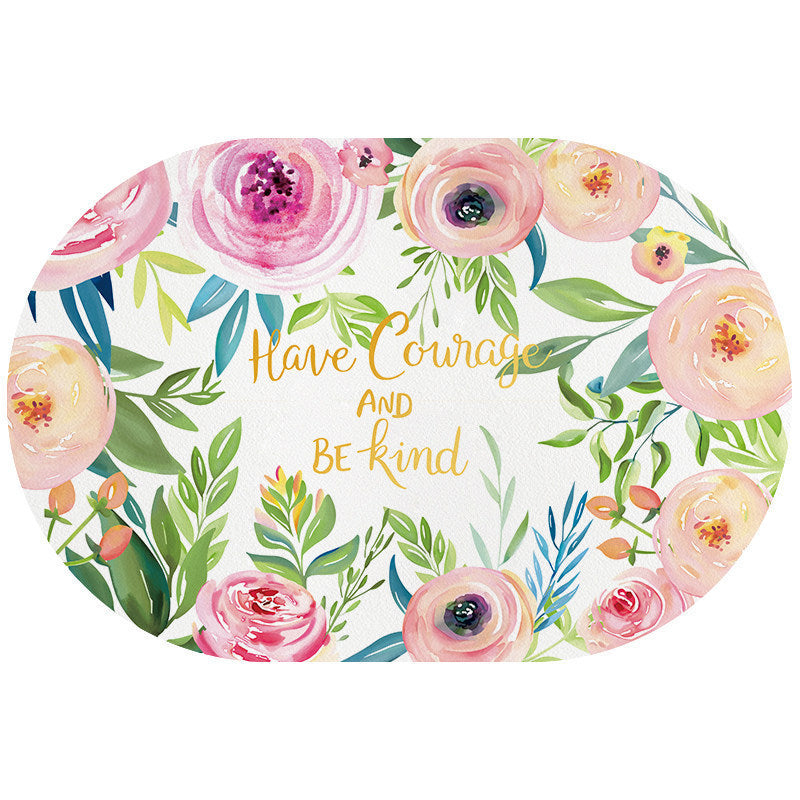 Florales Design Küchenmatte
