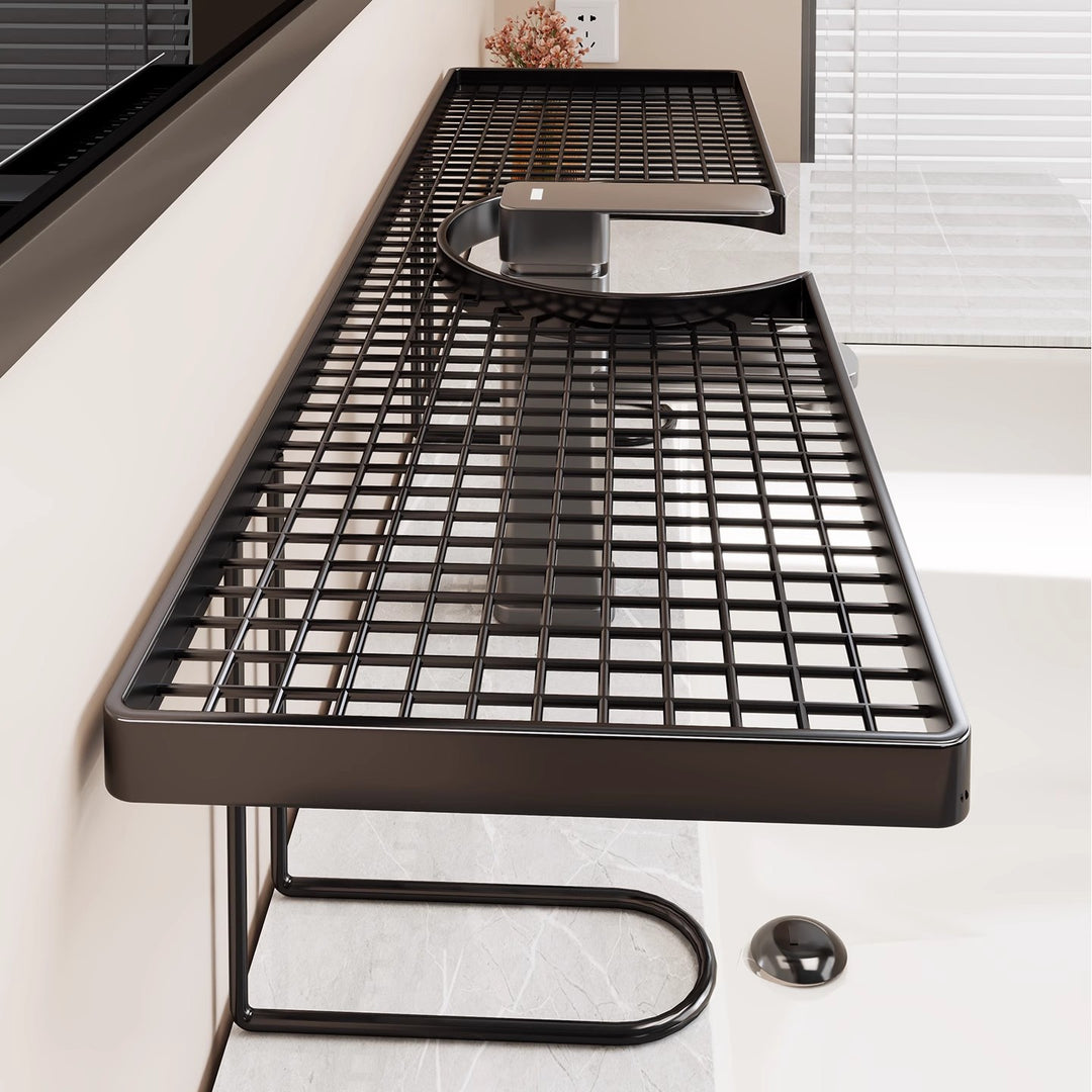 Über- Waschbecken- Arbeitsplatte Vanity Regal Organisator mit Gitter-Tabletts und U-Rahmen Unterstützung