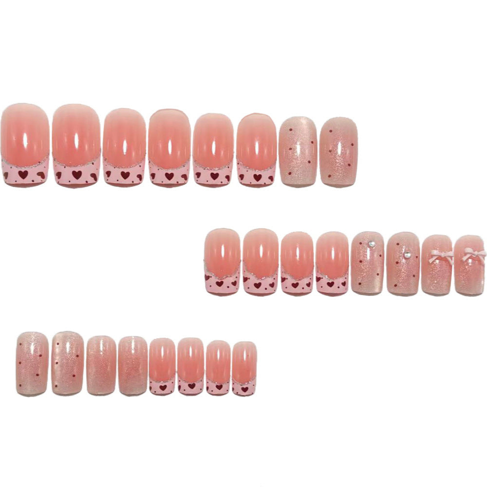 Kunstnagelset mit Elegantem Schleifen-Design Karnz
