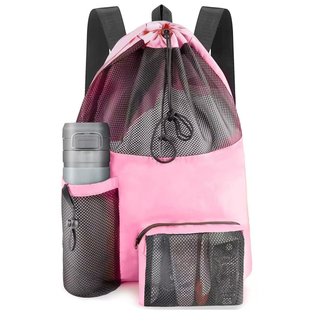 Damen Sportliche Mesh Rucksack Tasche Karnz