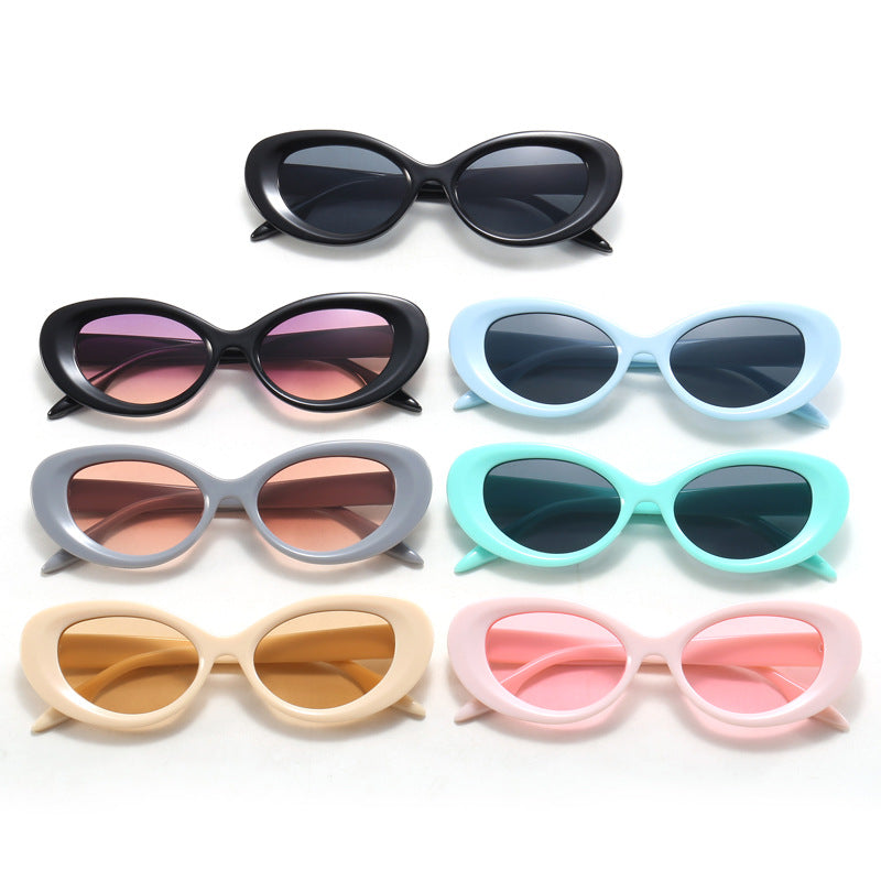 Damen elegante Retro-Sonnenbrille mit UV-Schutz Karnz