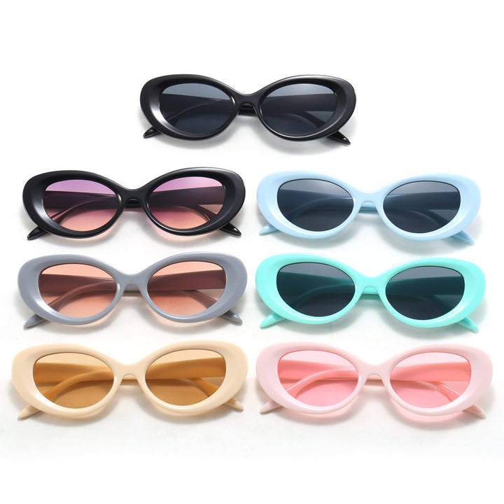 Damen elegante Retro-Sonnenbrille mit UV-Schutz Karnz