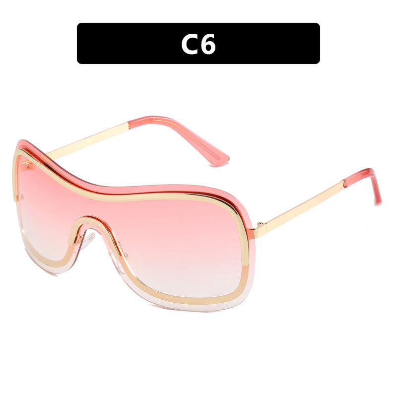 Damen große runde Sonnenbrille mit elegantem Metallrahmen Karnz