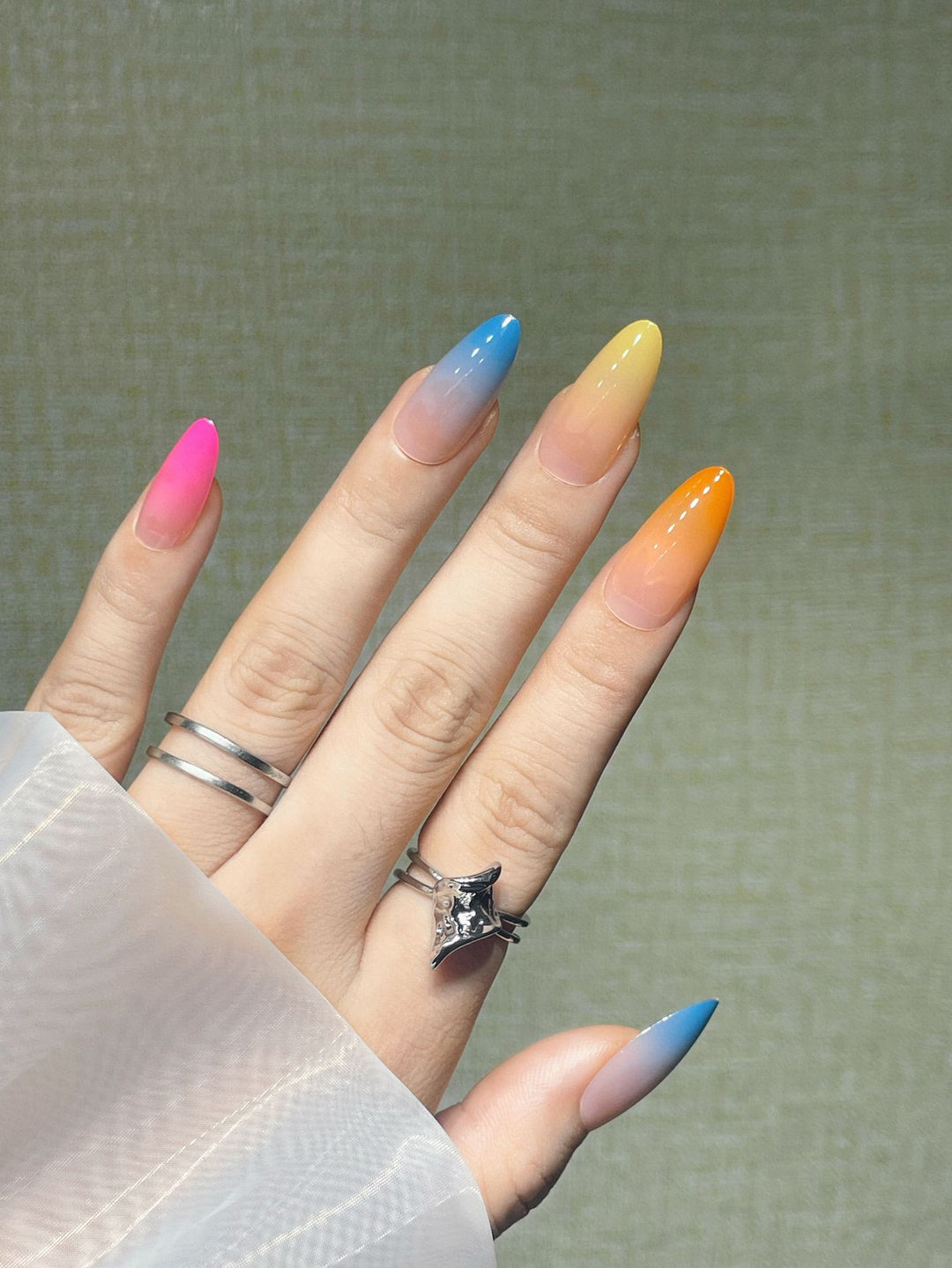 Ombre Stiletto Nagelkunst Erweiterungen Karnz 1789085287
